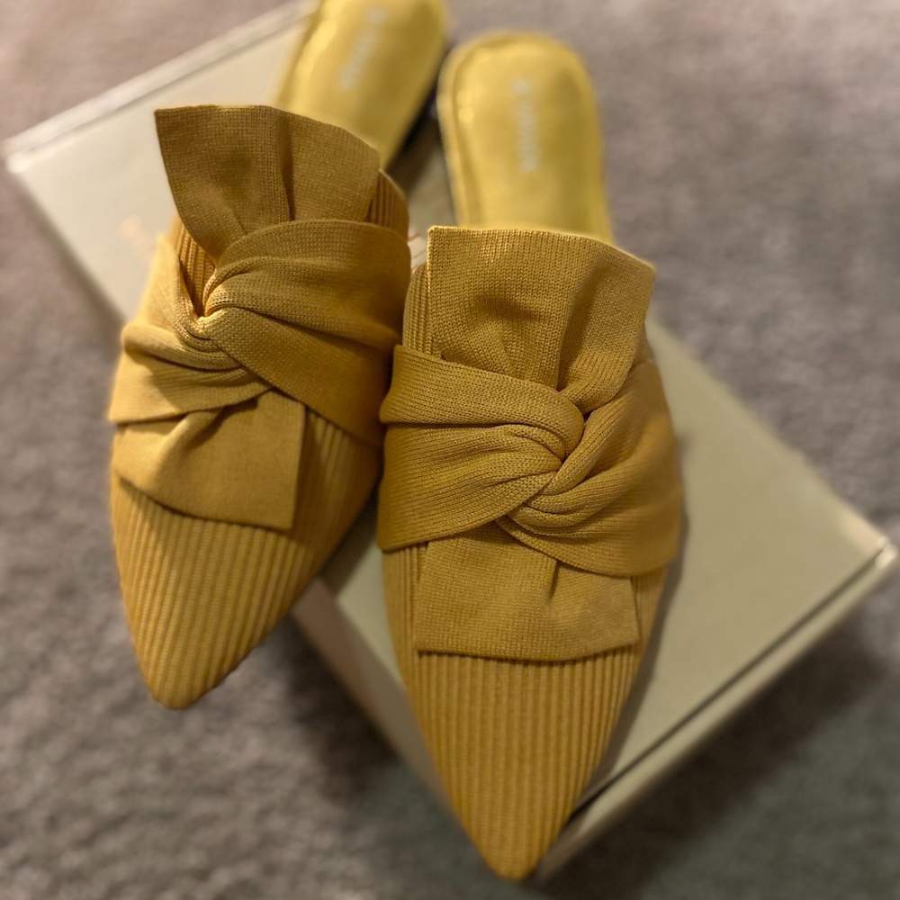 Vivaia  Mustard Yellow Mules
